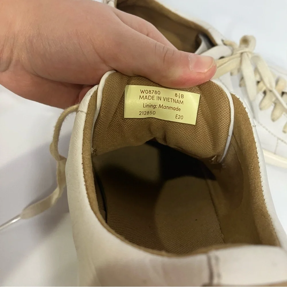 Cole Haan grand crosscourt‎ ll leather sneakers white size 8.5